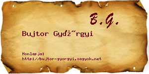 Bujtor Györgyi névjegykártya