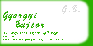 gyorgyi bujtor business card